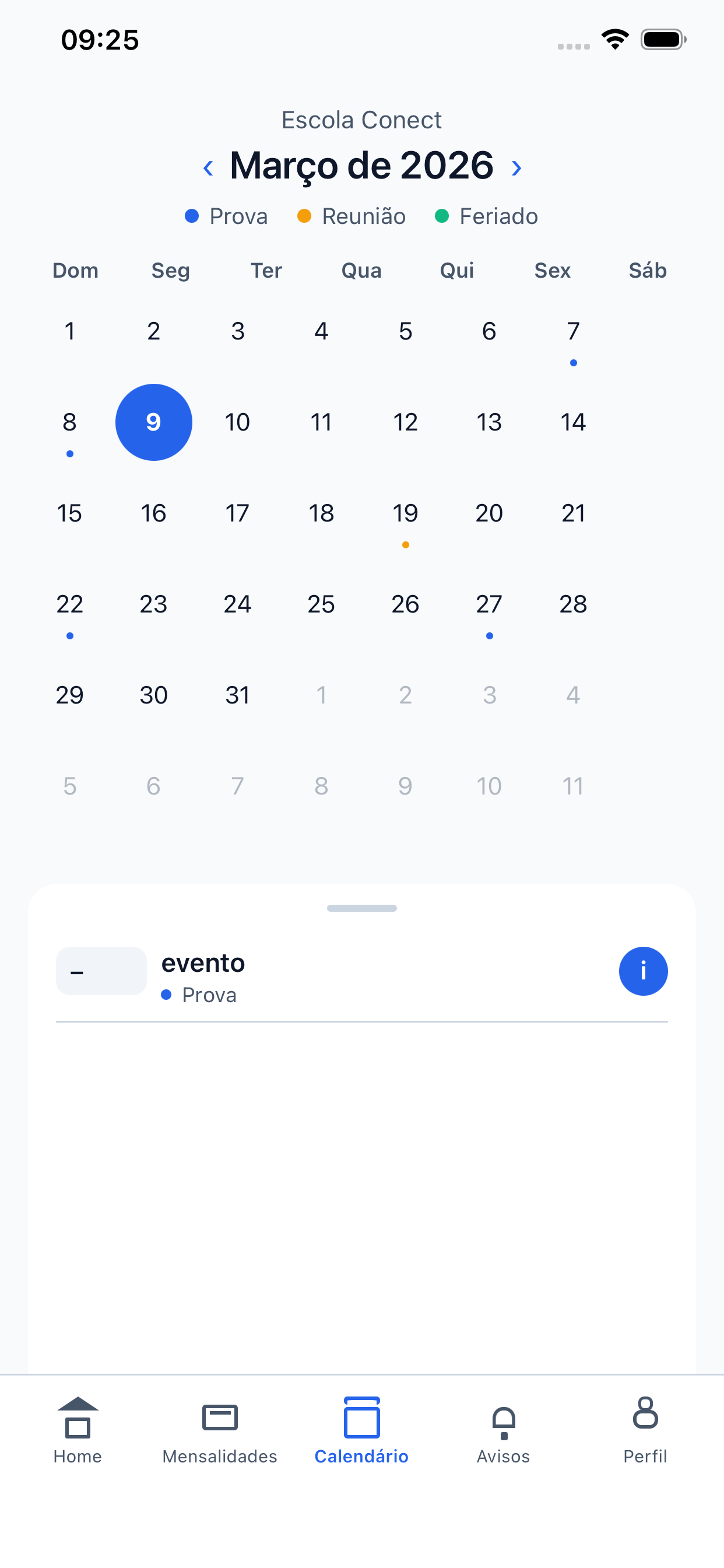 Calendário escolar